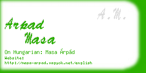 arpad masa business card